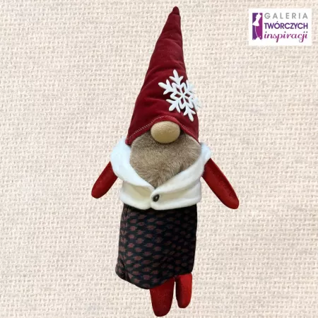 Czerwony Mikołajek (5) - Lalka tekstylna 48 cm